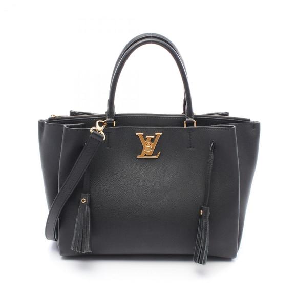 Louis Vuitton Rockmeat Tote Bag, Leather, Women's, Black, M54569 - Picture 1 of 7